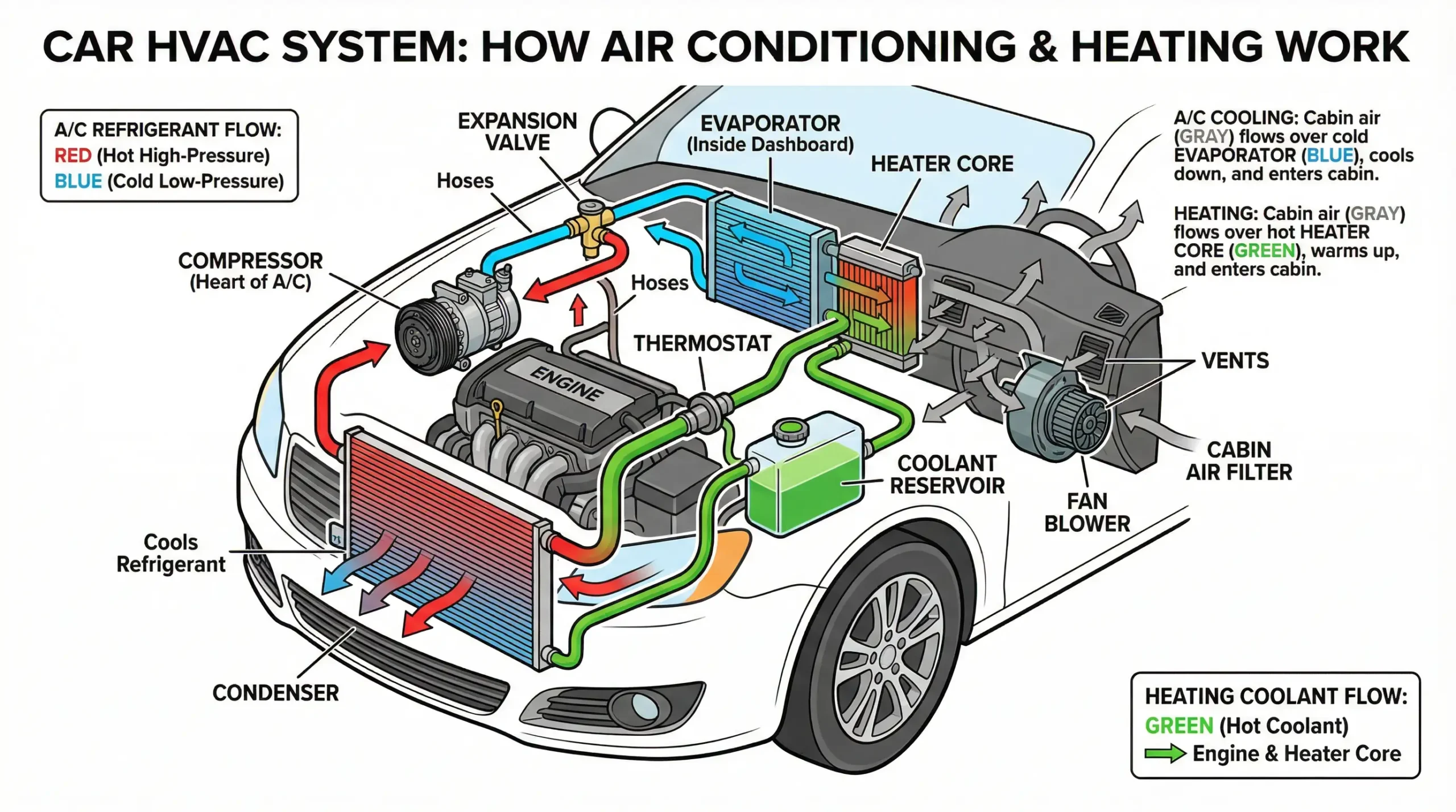 Understanding How Your Car's Heating and Cooling System Works