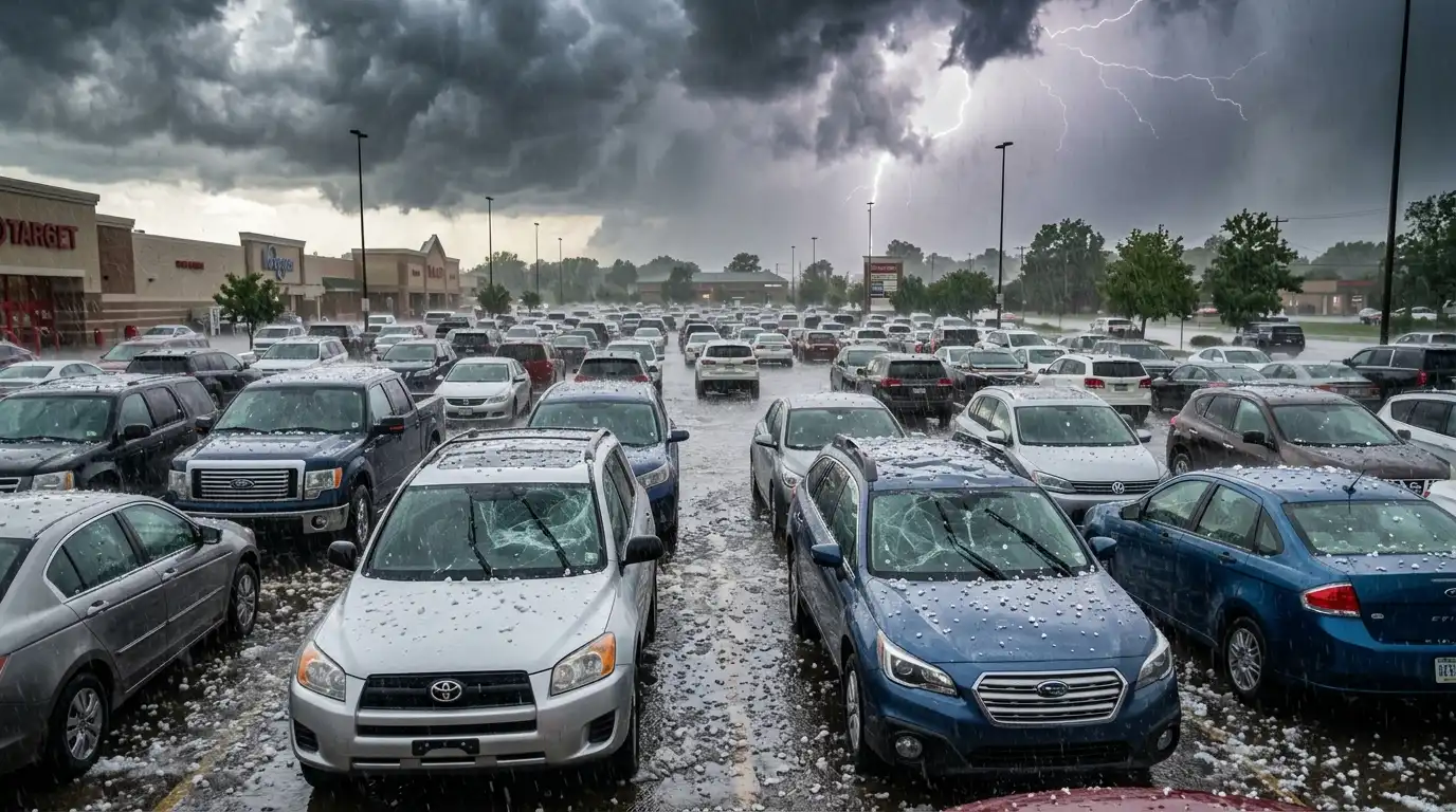 5. Severe Weather and Natural Disasters Climate change has led to more frequent and more powerful storms, floods, wildfires, and hail events. According to data from the National Centers for Environmental Information, both 2023 and 2024 ranked among the worst years on record for billion-dollar weather disasters. In 2023 alone, there were 28 separate weather events that each caused over $1 billion in damage, the most ever recorded. Hail is a particularly nasty one. It hits suddenly, and when a big hail storm rolls through a city, it can damage thousands of cars all at once. Comprehensive car insurance coverage pays for storm and hail damage, so when these events become more common and more severe, the cost to insurers goes way up. That cost gets spread out to all drivers through higher premiums.