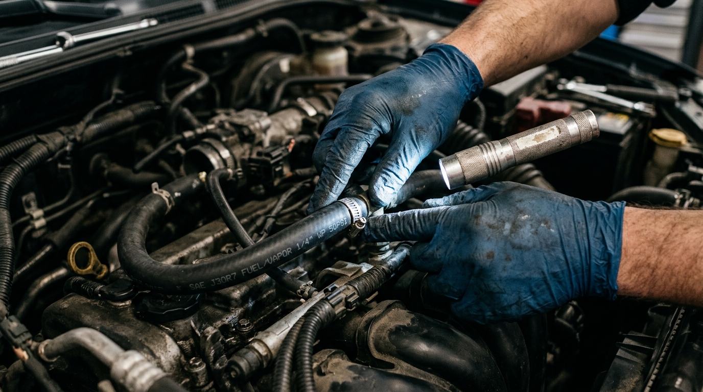Why Do I Smell Gas in My Car? Causes, Risks and Easy Fixes 1 Fuel System Leaks: The Most Dangerous Cause This is where things get serious. Fuel system leaks are a common and very dangerous cause of gasoline odors in running vehicles. Over time, parts like fuel lines and hoses can develop leaks from corrosion or physical damage. Your car has fuel lines that carry gas from the gas tank to the engine under high pressure. With the high pressure inside, even a small leak along the way can spray fuel out as a mist. If this leak is in the engine compartment or near the hot exhaust system, that fuel can catch fire. Here is what you can check yourself: look under the car when it is parked. If you see any clear liquid, or a rainbow-tinted stain or puddle on the ground under your car, that is likely gasoline. Do not try to drive. Call a mechanic or get it towed. This is not worth the risk.